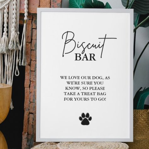 Dog Station, Simple Modern Wedding, Biscuit Bar, Treat Bar, Dog Treat Bag, Cute Wedding Ideas, Dog Wedding, Dog Treat, Wedding Stickers