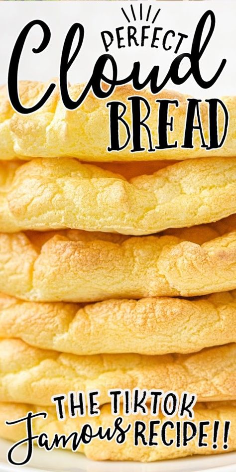 Easy Cloud Bread, Bread Tiktok, Easy Cloud Bread Recipe, Cloud Bread Recipe, Bread Alternatives, Carb Alternatives, Boiled Egg Diet Plan, Cloud Bread, Boiled Egg Diet