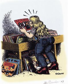 Robert Crumb Robert Crumb Art, Fritz The Cat, Underground Comix, Robert Crumb, Alternative Comics, Bd Comics, Music Images, Record Players, Comic Artist