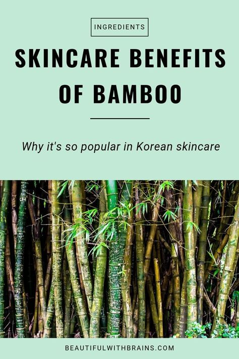 Skincare benefits of bamboo. Click this pin to find out why bamboo is so popular in Korean skincare. #skincare #skincareingredients Bamboo Extract Benefits, Skincare Science, Skincare Advice, Antiaging Skincare, Skincare Hacks, Skincare 101, Skincare Benefits, Bamboo Extract, Korean Skincare Routine