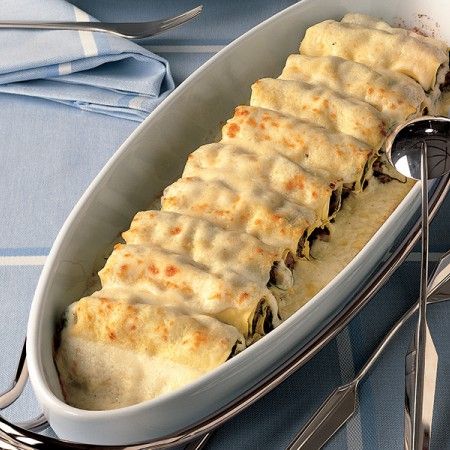 Essen, Caneloni Recipe, Spinach Cannelloni, Cannelloni Pasta, Cannelloni Recipes, Sauce Pesto, Au Gratin Recipes, Traditional Italian Dishes, Fresh Pasta