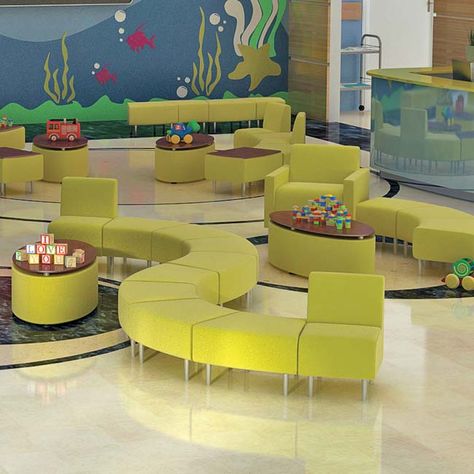 Office Reception Seating, Soft Seating Area, Lobby Furniture, Daycare Design, Modular Lounge, Classroom Seating, Seating Furniture, Hospital Interior, School Interior