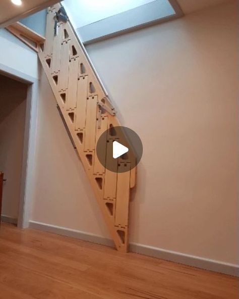 Side Folding Stairs, Folding Stairs Space Saving, Foldable Staircase, Stairs For Small Spaces, Compact Staircase, Compact Stairs, Scale Loft, Small Space Staircase, Foldable Stairs