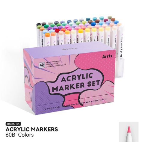 Acrylic Paint Pens Markers – ArrtxArt Markers Art, Soft Pastels Drawing, Colorful Website, Acrylic Paint Pens, Acrylic Set, Colors For Skin Tone, Coloring Markers, Pen Gift, Markers Set