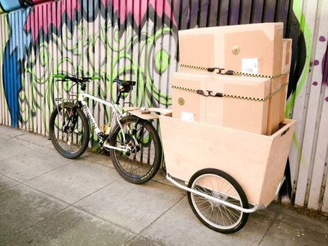 Weekend Project: Make a Cheap and Easy Bike Cargo Trailer | Man Made DIY | Crafts for Men | Keywords: bike, hack, DIY, bicycle Bike Trailer, Diy Wood Burning, Wood Burning Camp Stove, Diy Bicycle, Bike Cargo Trailer, Bike Trailers, Bicycle Trailers, Bike Cart, Bike Hacks