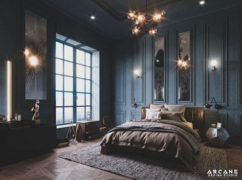 50 jaw dropping black bedrooms ideas // luxury black rooms design #decorlife #black bedrooms Velaris Home Aesthetic, Townhouse Velaris, Night Court Home Decor, Velaris Themed Bedroom, Velaris Room Decor, Velaris Decor, Night Court Aesthetic Room, Acotar Bedroom Ideas, Acotar Home Decor