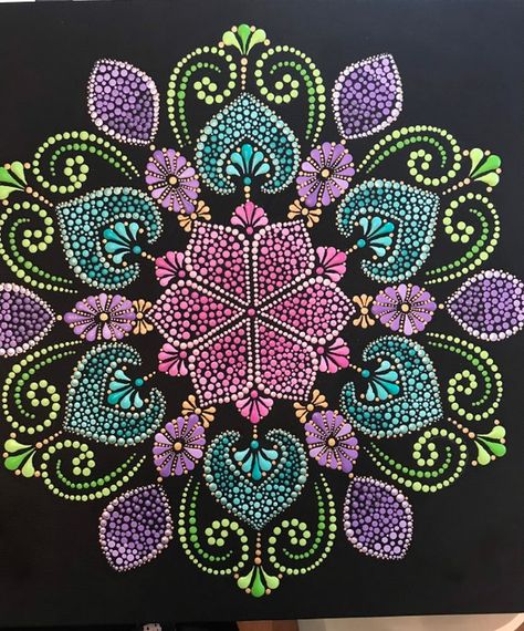 Dot Art Mandala, Nature Mandala, Mosaic Tile Designs, Mandala Canvas, Mandala Art Therapy, Seashell Painting, Winston Salem Nc, Painting Canvases, Art Mandala