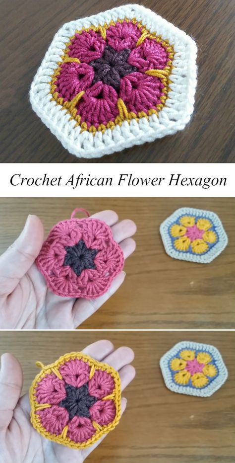 African Square Crochet Flower Patterns, African Daisy Crochet, African Flower Hexagon Crochet Pattern Free, Crochet Hexagon Turtle, Flower Crochet Hexagon, Hexagon Flower Crochet Pattern, African Flower Turtle Crochet Pattern, Flower Granny Hexagon, Hexagon Flower Crochet