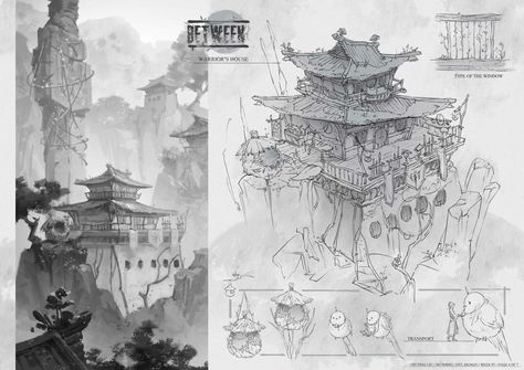 Entertainment Design Portfolio, Feng Zhu Design Concept Art, Potion Shop, Feng Zhu Design, Feng Zhu, Architecture Drawing Art, Entertainment Design, Chinese Design, Concept Artist