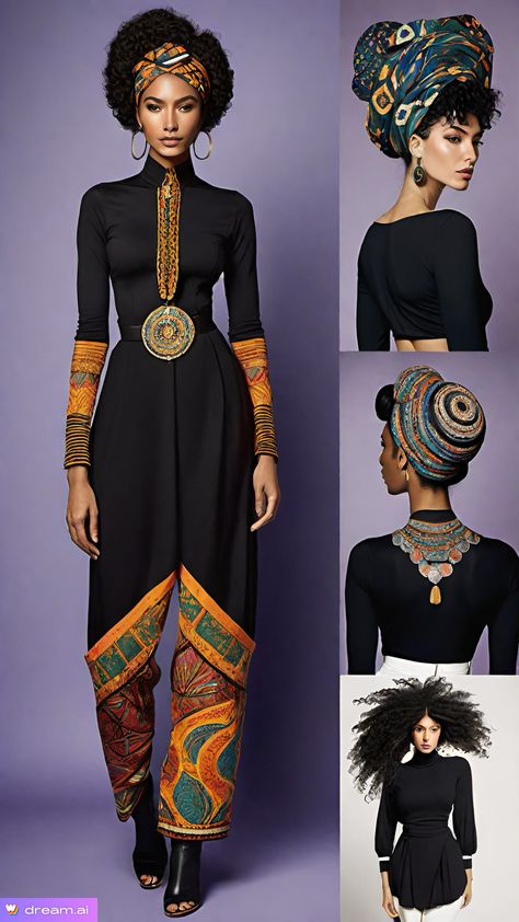 Contemporary African Fashion, Afro Fashion Outfits, Traditional African Fashion, African Fantasy Clothing, African Vintage Fashion, African Royalty Fashion, Radical Chic Outfit, Afro Style Fashion, West African Clothing