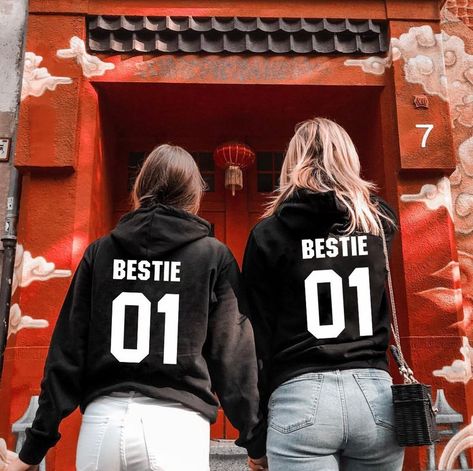 Best Friend Hoodies For 2, Bestie Hoodies, Bff Clothes, Friend Hoodies, Matching Things, Bff Hoodies, Best Friend Sweatshirts, Best Friend Hoodies, Bff Stuff