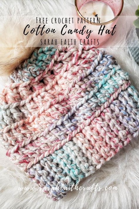 Free crochet pattern for a quick and chunky winter hat! Beginner friendly pattern Chunky Crochet Hat, Beauty Bites, Faith Crafts, Easy Crochet Hat, Knitting And Crochet Patterns, Hat Patterns Free, Easy Crochet Patterns Free, Crochet Hat Free, Travel Luxury