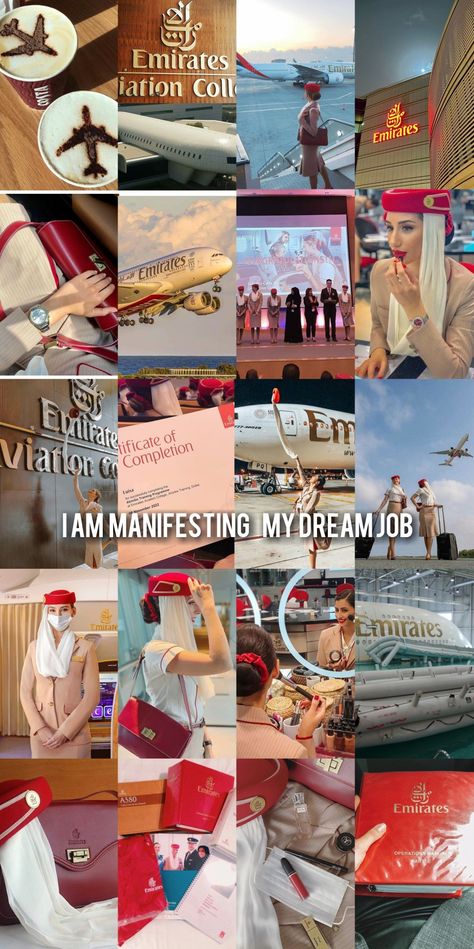 Flight Attendant Manifest, Fly Emirates Air Hostess, Flight Attendant Dream Job, Fly Emirates Cabin Crew, Air Hostess Wallpaper, Flight Attendant Life Aesthetic, Flight Attendant Bio Ideas, Air Hostess Quotes, Air Hostess Emirates