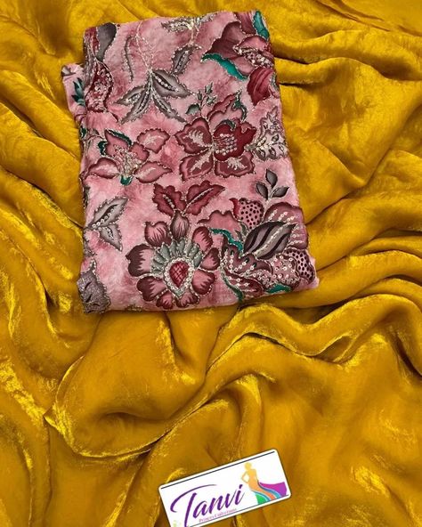 *Exclusive New& hit collection in market*😍 *Soft & light weight pure space silk sarees with nice designer blouse...* Saree length 6 mts.. Blouse length 1 Mt... *Rich embroidery and sequence work blouse ...shown *Our Selling Price Rs 2500+ship *Multiples ready to ship* Dm for order whatsup 8309874411 or Dm to @hansicollections inbox #hansicolletions #halfsaree #halfsareefunction #reels #longgowns #longfrockdesigns #celebritystyle #vintagestyle #trendingnow #treditionallook #tredit... Space Silk Sarees With Blouse, Lotus Silk Saree, Moslin Saree Collection, Silkyway Boutique Sarees, Luxury Unstitched Slub Silk Saree, Lotus Print Saree, Half Saree Function, Long Frock Designs, Blouse Saree