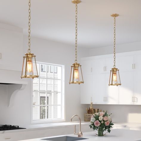 Mini Kitchen Island, Glass Kitchen Pendant Lights, Traditional Kitchen Island, Petite Silhouette, Coastal Pendant Lighting, Square Pendant Lighting, Hanging Light Bulbs, Kitchen Island Lighting Modern, Kitchen Island Light