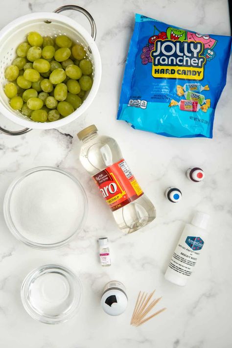 Recipe For Candy Grapes, How To Make Cotton Candy Grapes, Pink Candy Grapes, How To Make Candied Grapes With Jolly Ranchers, Candy Covered Fruit Jolly Rancher, Candy Covered Grapes Recipe, Cracked Grapes Recipe, Candied Grapes Recipes Jolly Rancher, Making Candied Fruit