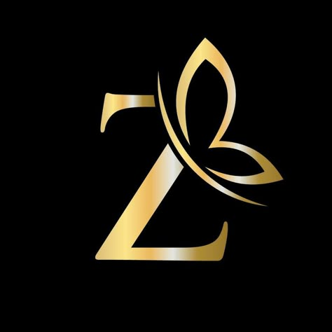 Letter Z Butterfly Logo Concept For Luxury, Beauty, Spa and Fashion Symbol Z Letter Design, Nd Logo, Z Logo Design, Colour Pencil Art, Jewel Logo, Design With Letters, Modern Design Trends, Cosmetic Logo, Logo Jewelry