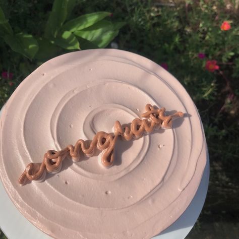 Aesthetic cake, Pink cake Congrats Party Ideas, Congratulations Cake Aesthetic, New Job Celebration Party Ideas, Congrats Cake Aesthetic, Congrats Cake Ideas, You Did It Cake, Congratulations Graduate Cake, Congratulations Cake Design, Mastered It Cake