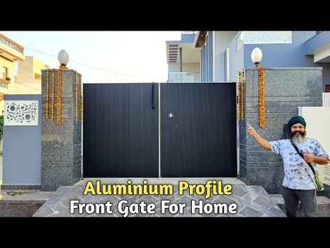 (1236) Aluminium Profile Front Gate Design and Price for home 2023 | SS Main Gate Design | - YouTube Profile Gate Design, Aluminium Profile Gates, Aluminium Gates Design, Ss Main Gate Design, Gate For Home, Aluminium Gates, Front Gate Design, Aluminium Profile, Front Gate