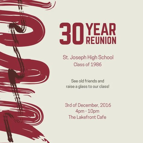 Class Reunion Invitation - Templates by ... Class Reunion Invitations, Reunion Invitation, College Reunion, Invitation Poster, Reunion Invitations, Invite Design, School Reunion, Class Reunion, High School Classes