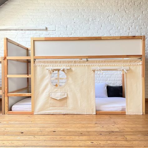 Ikea Kura Curtain Kura Curtains Loft Bed Curtain Ikea Kura - Etsy UK Loft Bed For Boys Room, Loft Bed Curtain, Curtain Canopy Bed, Kura Curtains, Ikea Kura Bunk, House Bed Canopy, Curtain Canopy, Minimalist Baby Room, Loft Bed Curtains