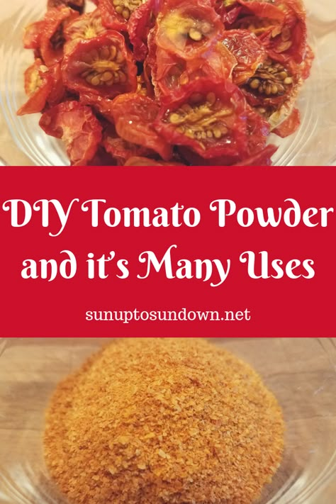 Tomato Powder From Skins, Dried Tomato Powder, How To Use Dehydrated Tomatoes, Making Tomato Powder, Tomato Peel Uses, Dehydrated Tomato Powder, Tomato Skin Powder, Recipes With Tomato Powder, Uses For Tomato Powder