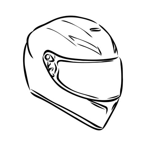 motorcycle helmet vector sketch Helmet Sketch, Motorbike Drawing, Motorcycle Helmets Art, Helmet Vector, Bike Helmet Design, Helmet Drawing, Anime Motorcycle, Motorcycle Helmet Design, Dirt Bike Helmets