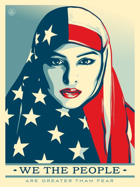 The artist who created the Obama ‘Hope’ posters is back with new art this inauguration - The Washington Post Shepard Fairey Art, Shepard Fairey Obey, Protest Posters, Iconic Poster, Protest Art, Hope Poster, Protest Signs, Shepard Fairey, We The People