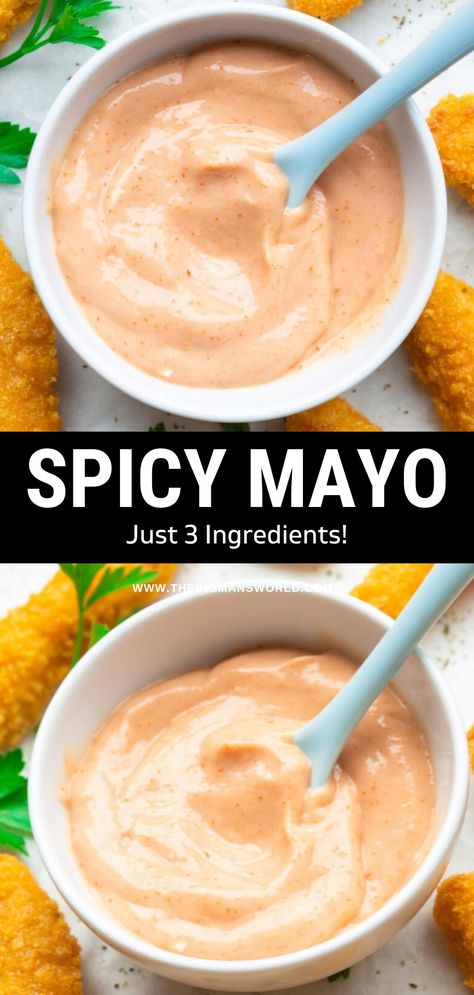 Recipes With Spicy Mayo, Greek Yogurt Spicy Mayo, Spicy Mayo With Greek Yogurt, How To Make Sriracha Mayo, How To Make Spicy Mayo, Easy Spicy Mayo Recipe, Best Spicy Mayo Recipe, How To Make Mayo, Spicy Mayo Recipe