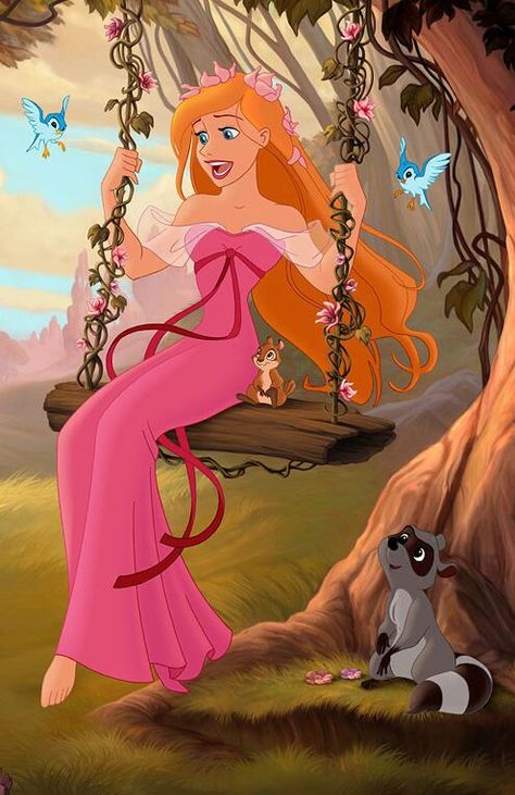 Giselle on swing Giselle Costume, Giselle From Enchanted, Enchanted Movie, Giselle Enchanted, Disney Princess Anime, Disney Character Art, Disney Enchanted, Find Happiness, Disney Princess Pictures