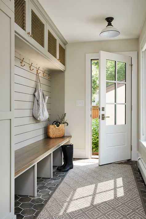 Mudroom Addition Exterior, Mudroom Addition, Transitional Entry, Small Mudroom Ideas, Mudroom Remodel, Farmhouse Mudroom, Laundry Room/mud Room, Mud Room Entry, Mudroom Entryway