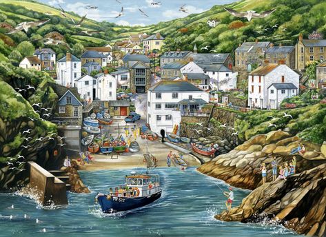 Fiona Osbaldstone | Advocate Art Puzzle Theme, Summer Puzzle, Mind Puzzles, Santa Express, Cornish Coast, Jigsaw Puzzles 1000, Jigsaws, Jigsaw Puzzles Online, Puzzle 1000