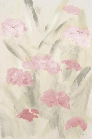 size: 18x12in Art Print: Calm Flowers II by Lanie Loreth : Dorm Poster Wall Art Prints, Pink Pictures For Wall, Cute Posters For Bedroom Printable, Light Pink Prints, Pink Poster Prints, Cottage Core Posters, Cute Wall Prints, Calm Flowers, Grey Posters