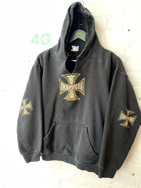 Vintage Vintage THRASHED WCC West Coast Chopper HOODIE M / L | Grailed West Coast Chopper, Hoodie Diy, Designer Clothing Brands, Concept Clothing, Future Clothes, Guys Clothing Styles, Men's Tops, Vintage Hoodies, Streetwear Men Outfits