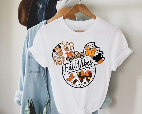 Disney October Family Shirts, Disney Shirts Fall, Thanksgiving Disney Shirts For Family, Cute Fall Disney Outfits, Disney Fall Shirts, Thanksgiving Disney Shirts, Fall Disney Shirts, October Disney Outfits, Disney Outfits Women Fall