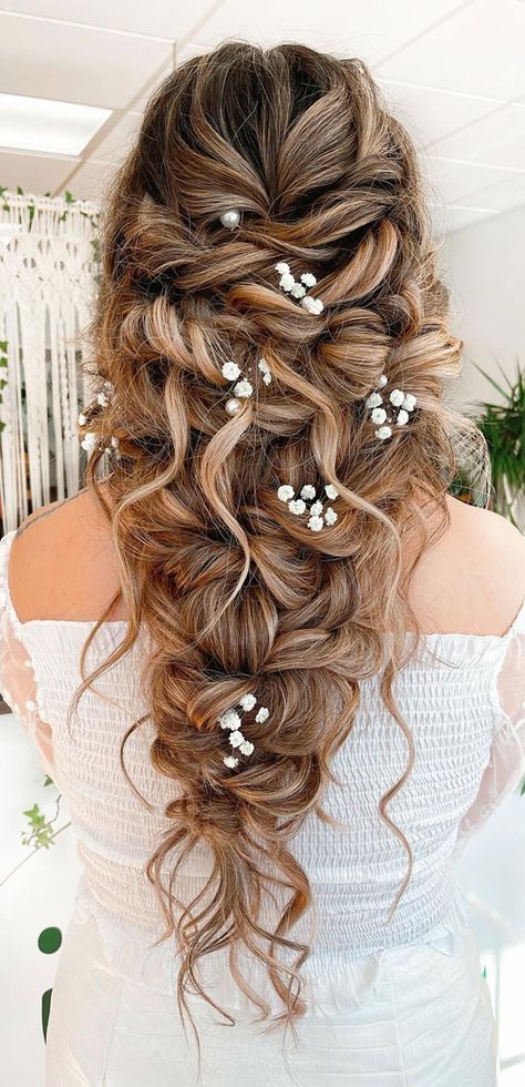 mermaid braids, Rapunzel braids, boho braids, mermaid downstyle, boho bridal hairstyle, wedding hairstyle Rapunzel Themed Hairstyle, Mermaid Updo Hairstyles, Tangled Hairstyle Rapunzel, Fairy Garden Hairstyle, Mermaid Wedding Hairstyles, Mermaid Bridal Hair, Rapunzel Wedding Hair, Fantasy Hairstyles Princesses, Fairy Tale Hairstyles