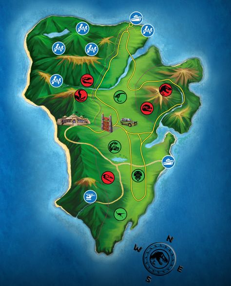 a map of the island is shown in this image