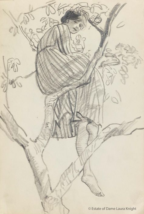 Foreshortening Drawing, Knight Woman, Dame Laura Knight, Women Sketch, Laura Knight, Man Relaxing, Sketch Woman, Knight Art, Arte Sketchbook