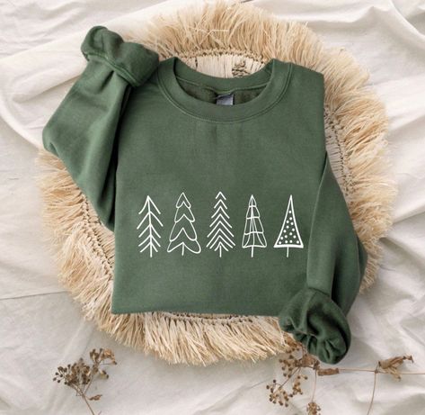 Christmas Sweatshirt Ideas, Family Christmas Sweaters, Holiday Sweatshirts, Christmas Crewneck, Christmas Tree Shirt, Holiday Sweatshirt, Tree Shirt, Women Christmas, Sweatshirt Christmas