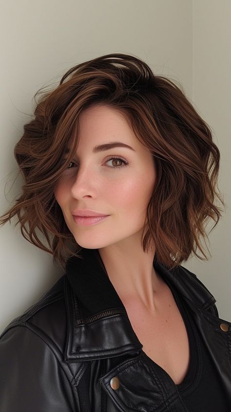 Oval Face Haircuts, Oval Face Hairstyles, Hair Inspiration Short, Oval Face, Haircut And Color, Penteado Cabelo Curto, Oval Faces, Bobs Haircuts, Wavy Hair