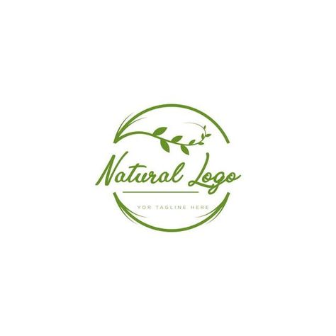 Herbs Logo Design, Typography Circle, Natural Logo Design, Nature Bathing, Herb Logo, Eco Logo Design, Modern Logotype, Logo Rond, Logo Garden