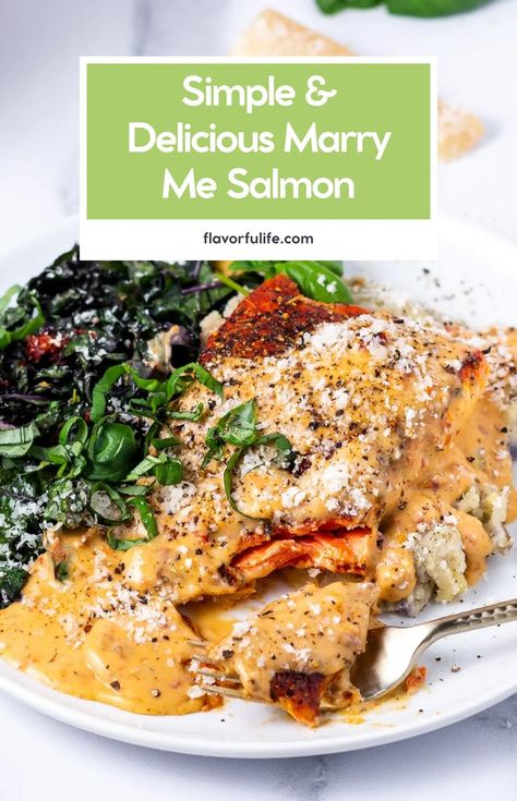 This marry me salmon recipe features a rich, sun dried tomato sauce that’s yummy and irresistible. It’s the best way to cook salmon for a creamy salmon dish that’s perfect for a weeknight dinner. Try this marry me salmon recipe with the perfect sauce for salmon and maybe even a marriage proposal! Salmon Marsala Recipe, Marry Me Salmon, Best Way To Cook Salmon, Creamy Salmon, Sun Dried Tomato Sauce, Cook Salmon, Entree Dishes, Sauce For Salmon, Salmon Dishes