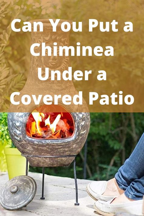 Fire Pit Under Covered Patio, Chiminea Ideas Outdoor Spaces Patio, Chiminea Ideas Indoor, Diy Chiminea Outdoor, Chimnea Outdoor Patio Ideas, Chiminea Ideas Outdoor Spaces, Chiminea Ideas, Chimnea Outdoor, Chiminea Patio