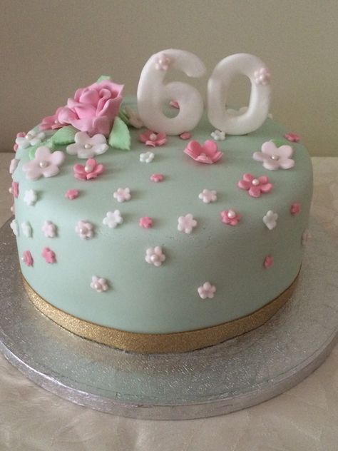 Pretty 60th birthday cake 60th Birthday Cake For Ladies, 60th Birthday Cake, 60th Birthday Cake For Mom, Birthday Cake For Mum, 60th Birthday Ideas For Mom, Birthday Cake For Mom, 80 Birthday Cake, 60th Birthday Cakes, Birthday Cakes For Women