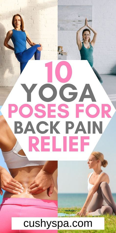 Yoga Poses For Back Pain, 10 Yoga Poses, Asana Yoga, Yoga Poses For Back, Back Stretches For Pain, Yoga For Back Pain, Yoga Sequence, Easy Yoga Poses, Yoga Moves