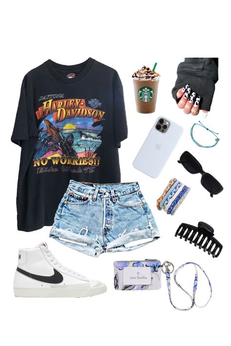 School Camp Outfits Summer, Summer Outfits Middle School, Cute Outfit Ideas With Shorts, What To Wear During Summer, Outfit Boards Summer, Cute Comfy Outfits For Summer Shorts, Trendy Outfits For Teens Summer, Cute Summer Outfits For Teens Aesthetic, Outfit Ideas Layout Aesthetic