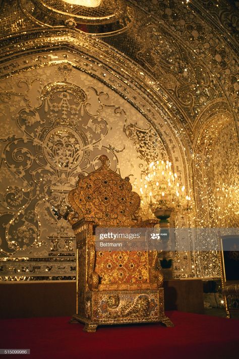 News Photo : The Peacock throne in Golestan Palace, which will... Peacock Throne, Persian Palace, Pahlavi Dynasty, Farah Diba, The Shah Of Iran, Persian Empire, Throne Room, Ancient Architecture, Crown Jewels