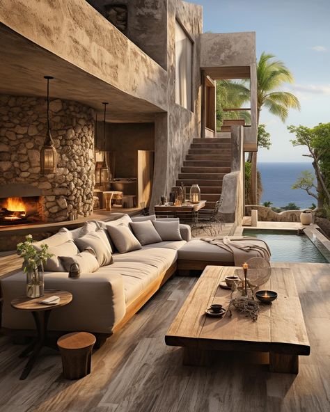 Luxury Tulum coastal design concept ✨ We design luxury spaces for clients worldwide, find out more on our website, link in bio! #interior #interiordesign Tulum Living Room, Tulum Apartment, Tulum Interior Design, Tulum Interior, Instagram Luxury, Farm Houses, Luxury House Plans, Coastal Design, Commercial Interior Design