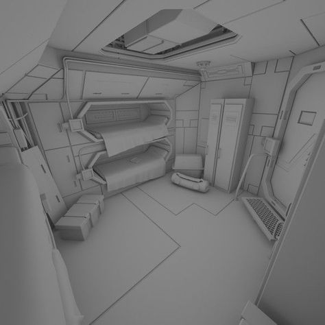 Space Ships Interior, Sci Fi Interior Design, Sci Fi Rooms, Spaceship Room, Futuristic Interiors, Sci Fi Room, Scifi Interior, Interior Concept Art, Spaceship Interior