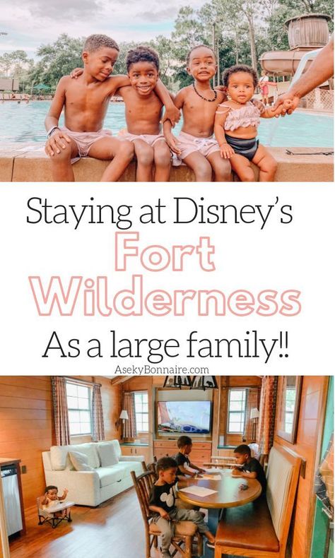 Big Family in a Cabin at Disney’s Fort Wilderness Disney Fort Wilderness, Fort Wilderness Cabins, Fort Wilderness Disney, Wilderness Cabins, Disney World Secrets, Disney Travel Agents, Fort Wilderness, Family Disney Trip, Disney Vacation Planning